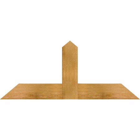 Ekena Millwork Portland Rough Sawn Timber Gable Bracket, Western Red Cedar, 36"W x 15"H x 2"D x 4"F, 10/12 Pitch GBW036X15X0204POR00RWR